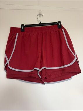 Ideology Maroon Athletic Shorts with grey Trim
